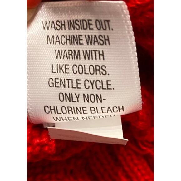 Croft & Barrow Petite XS Red Cable Knit 100% Cotton Pullover Crew Neck Sweater - Picture 8 of 8